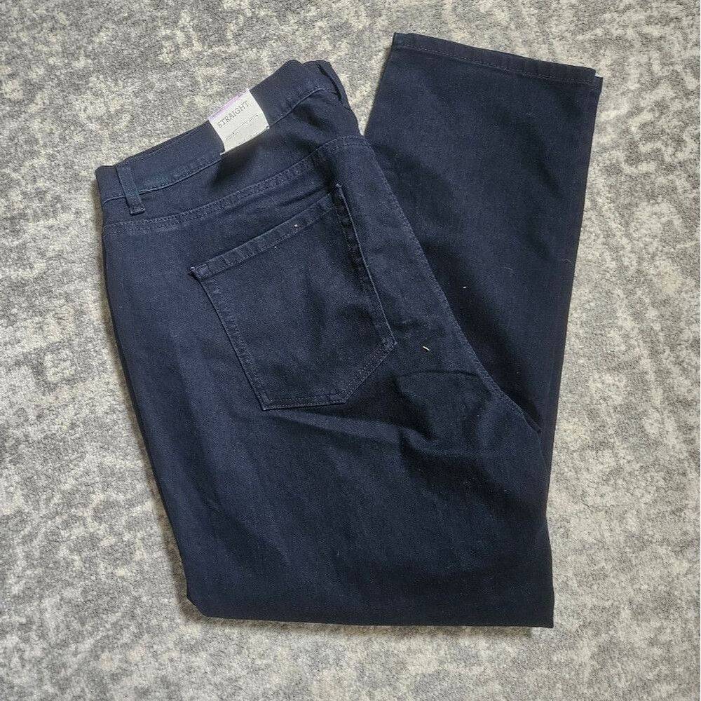 Style & Co. Midnight Blue Straight Jeans Size 22W NWT